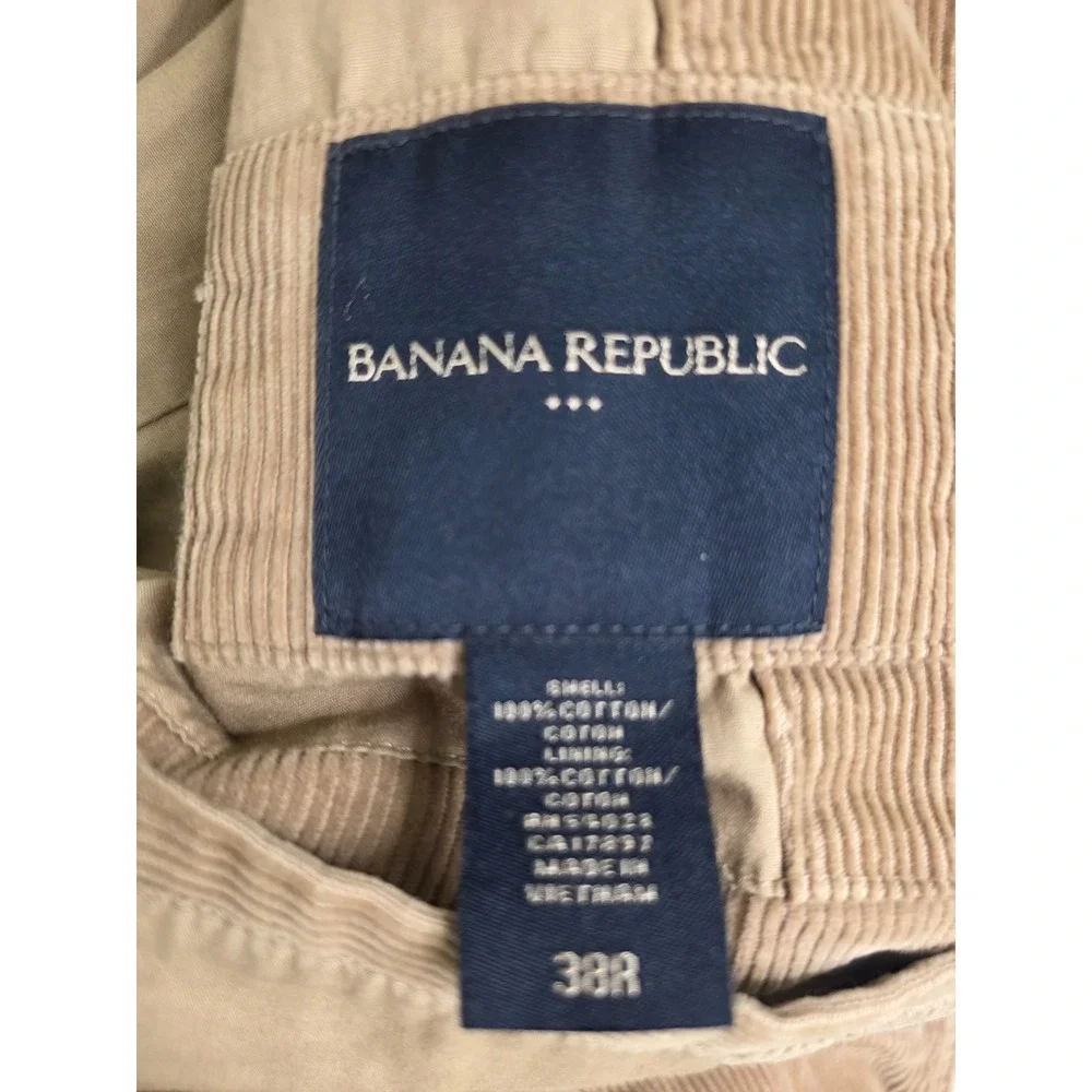 Banana Republic Blazer Jacket Mens 38R Brown Corduroy Sports Coat 2 Buttons Vent